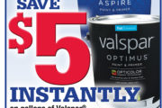 Save $5 INSTANTLY ON GALLONS OF VALSPAR OPTIMUS AND ASPIRE PAINT