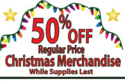 50% Off All Christmas Merchandise at Sneade's