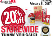 Saturday - February 21, 2015 - 20%* OFF Thank You Sale