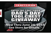 Dad's Day Craftsman Tool Chest Giveaway Sweepstakes