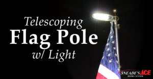 telescoping flag pole with light featured